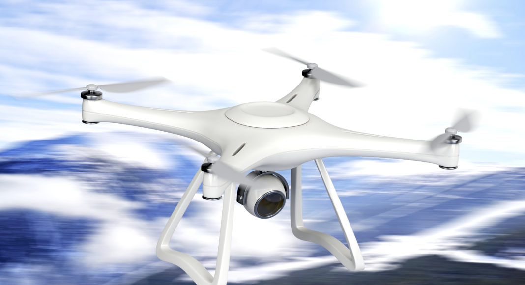 Drone fly over the mountain