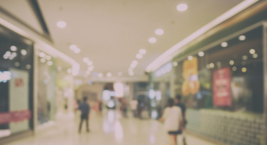 Blur walk way area background shopping mall