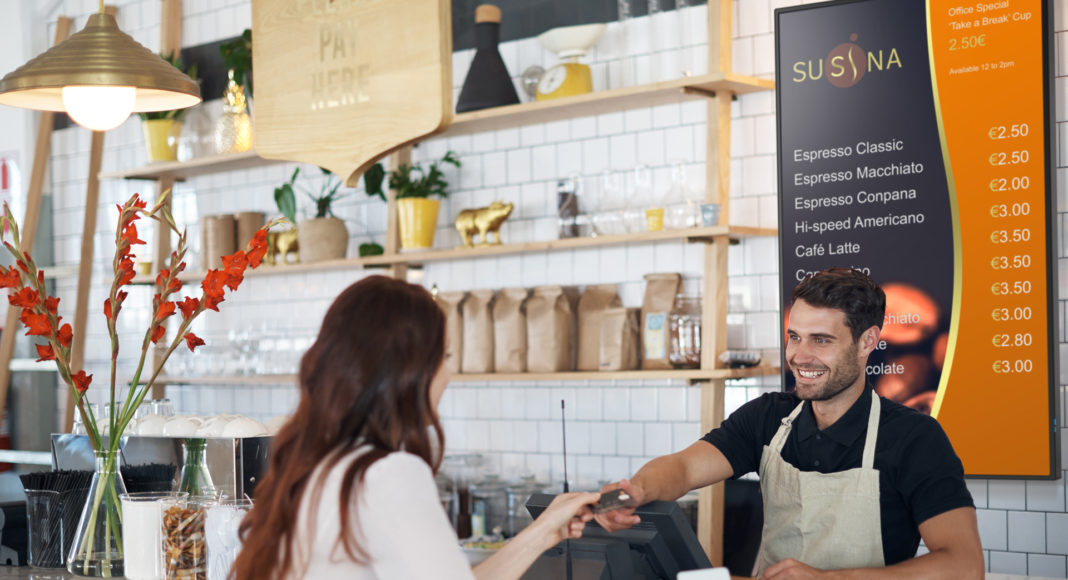 Grabbing a quick morning coffee Messeage - NEC Display Solutions Europe - TPVnews - Pantallas de gran formato