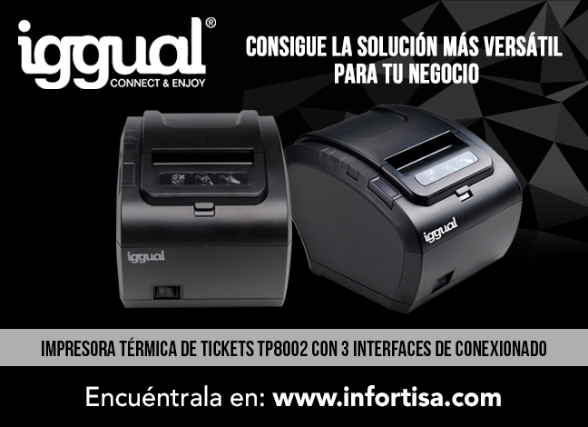 Imprime tickets de calidad con la impresora térmica TP8002 de iggual