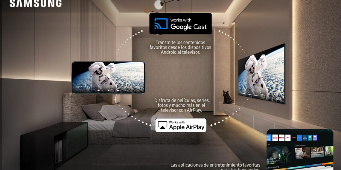 Experiencia prémium en la habitación del hotel con la hospitality TV HBU8000 de Samsung