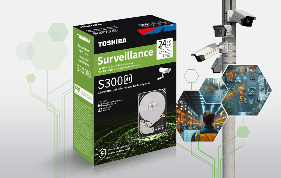 Toshiba lleva su almacenamiento para videovigilancia con IA S300 AI al mercado retail